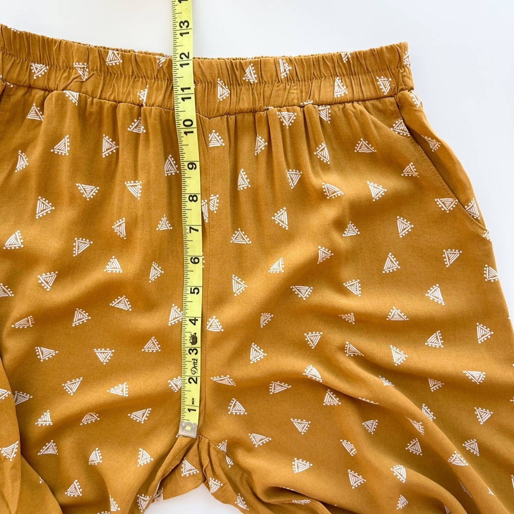 Carly Jean Los Angeles Jocelyn Wide Leg Crop Pants Small Yellow - Picture 10 of 13